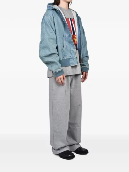 Geacă de blugi Vetements cu glugă albastru