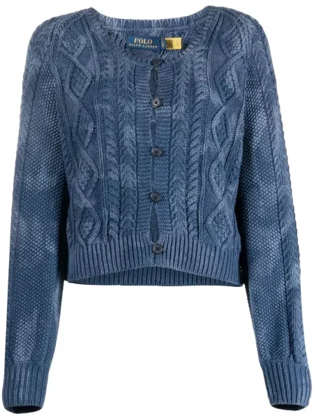 Ilgas marškinėliai Polo Ralph Lauren apvaliu kaklu mėlyna