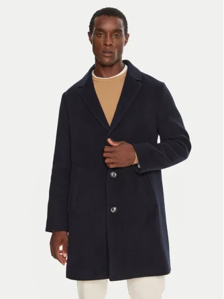 Tommy Hilfiger Вълнено палто тъмносин