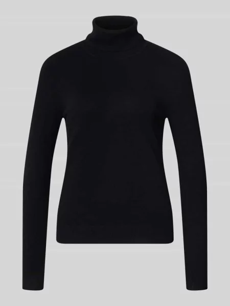 Sweter z golfem o kroju regular fit z czystego kaszmiru Christian Berg Woman czarny