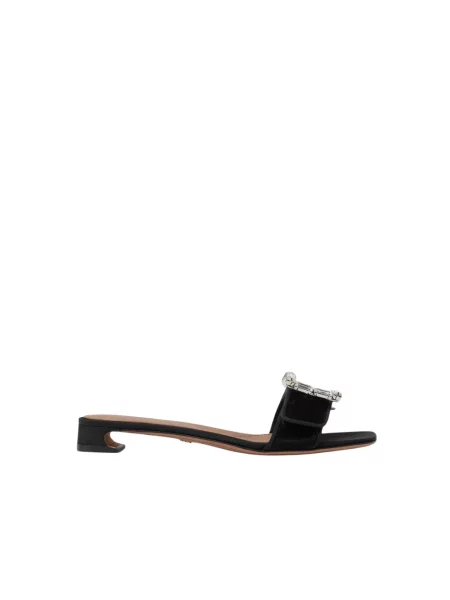 Aksamitne klapki Dolce And Gabbana czarne