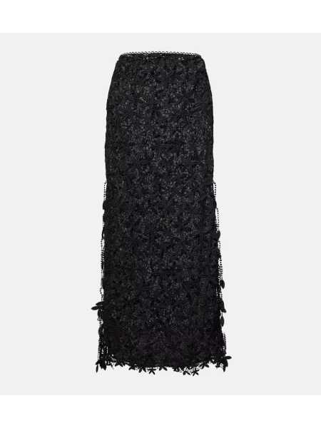 Maksi spódnica maxi Toteme z niską talią czarna