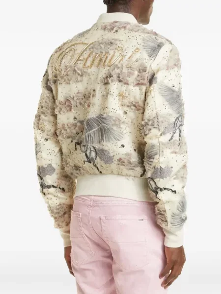Geacă Amiri cu paiete cu model floral