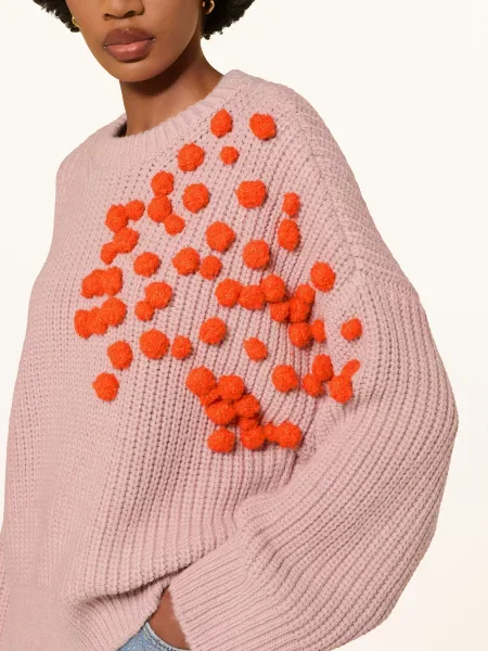 Essentiel Antwerp Sweter Kostar rosa pomarańczowy