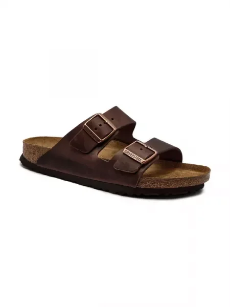 Birkenstock De piele șlapi Arizona maro