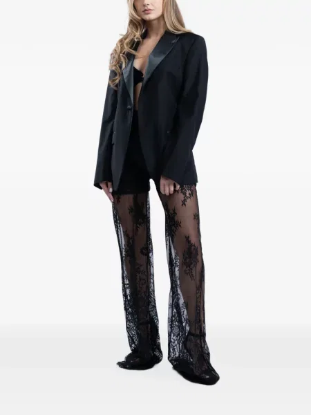 Pantaloni Monarh din dantelă negru