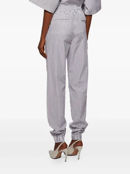 Pantaloni The Attico cu dungi lungi alb