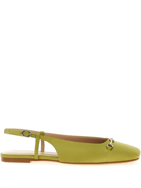 Baleríny Twinset s hranatými špičkami zelené