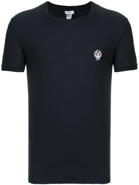 Tricou Dolce & Gabbana cu broderie albastru