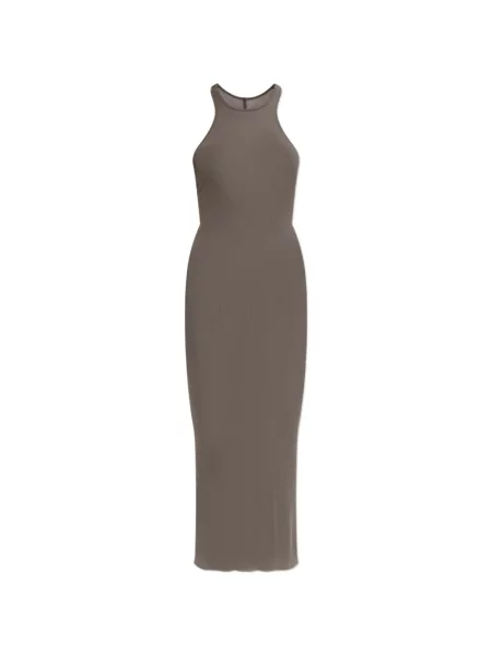 Rochie midi Rick Owens tricotate până la genunchi de costum gri