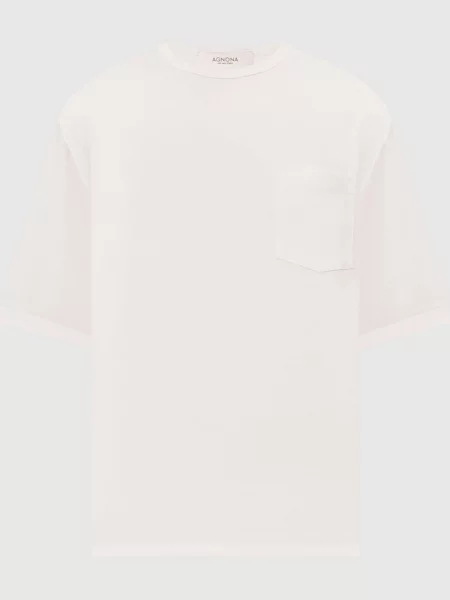 Футболка кольору айворі Agnona бежева
