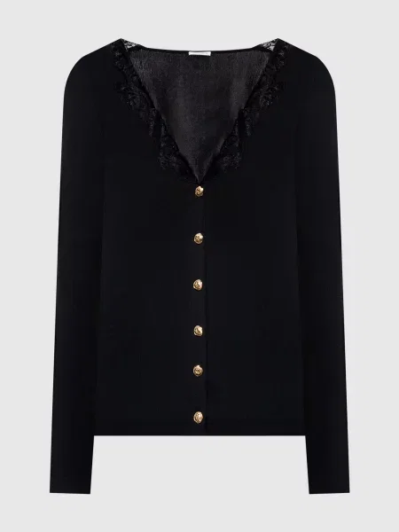 Кружевной кардиган Balmain черный