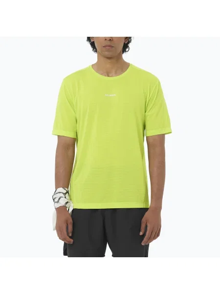 Tricou de alergare pentru bărbați Salomon Shakeout Core acid lime