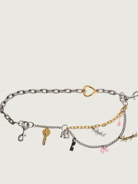 Marc Jacobs pentru genți The Perfect Imperfect Charm Chain argintiu