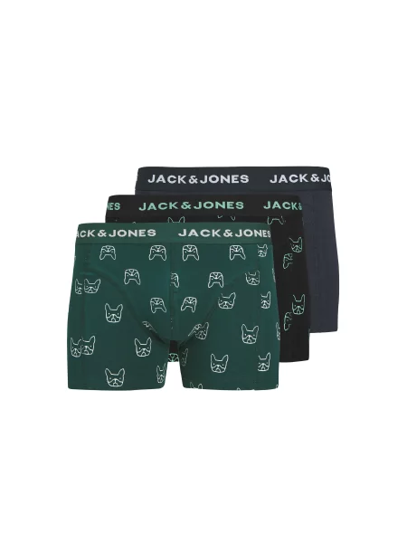 Jack&Jones Σετ μποξεράκια 3 τμχ Denim Dog Έγχρωμο λευκό
