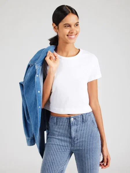 Cropp tricou Gap alb