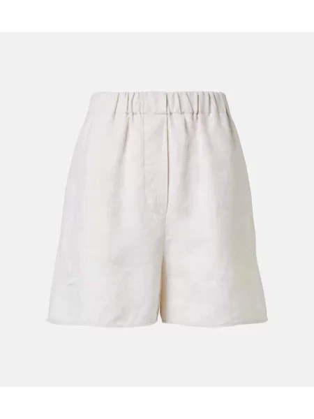 Lniane bermudy Loro Piana białe