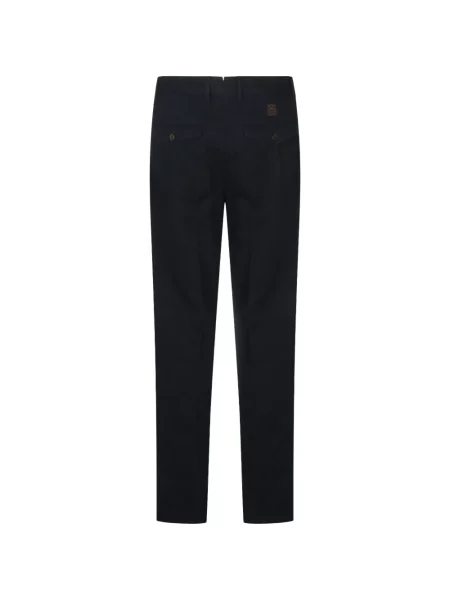 Pantaloni Incotex cu model herringbone albastru