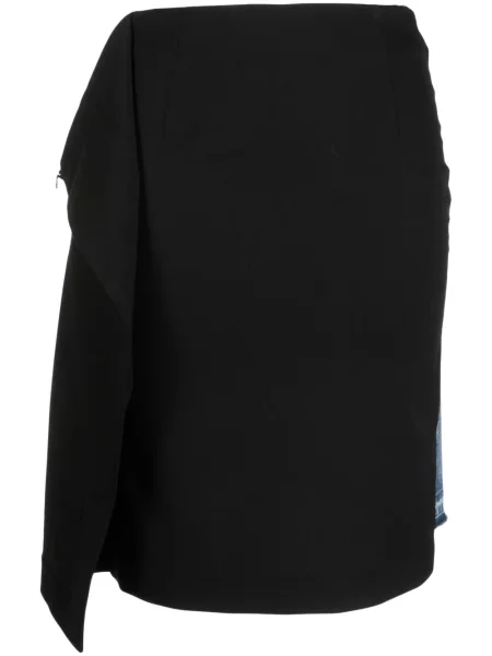 Spódnica jeansowa Mm6 Maison Margiela asymetryczna niebieska