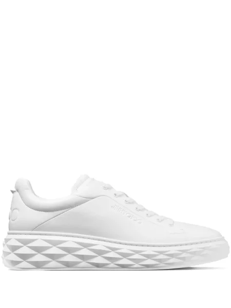 Sneakerși Jimmy Choo din piele alb