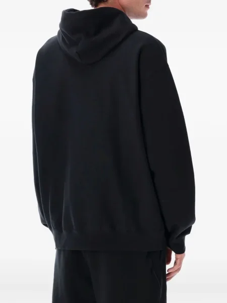 Bluza z kapturem Nike retro sznurowana skórzana szara