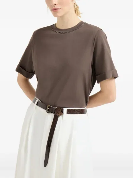 Tricou Brunello Cucinelli maro