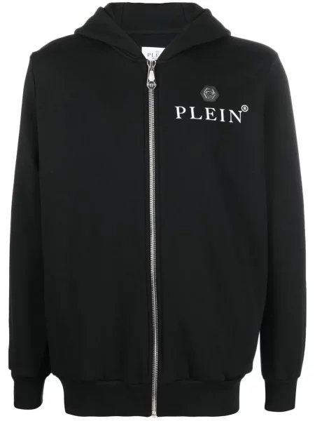 Hanorac cu glugă Philipp Plein cu imagine negru