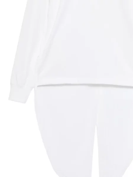 Hanorac cu glugă Comme Des Garçons asimetric alb