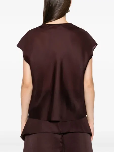 Top Khaite de mătase violet