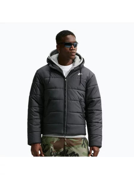Geacă izolată pentru bărbați Nike Sportswear PrimaLoft® black/black/white alb