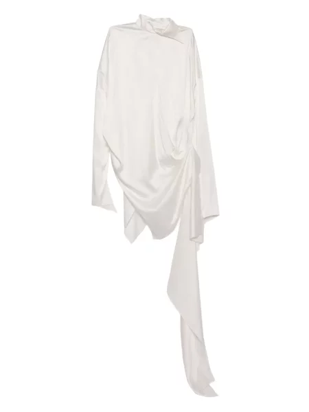 Sukienka Gaze De Lin asymetryczna garniturowa biała