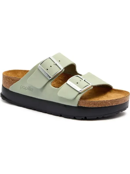 Birkenstock De piele șlapi Arizona Birkenstock x Papillio verde