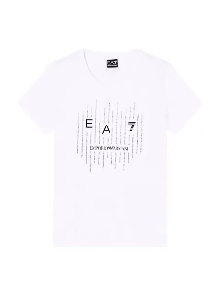 Tricou Ea7 Emporio Armani cu imagine alb