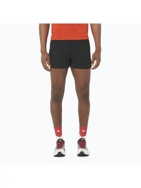 Мъжки къси панталони за бягане Salomon S/Lab Speed Spl 3" тъмно / огнено червено черно