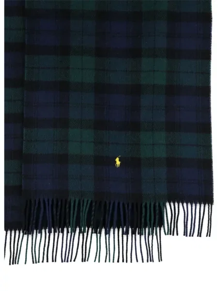 Кариран шал Polo Ralph Lauren с ресни кафяво