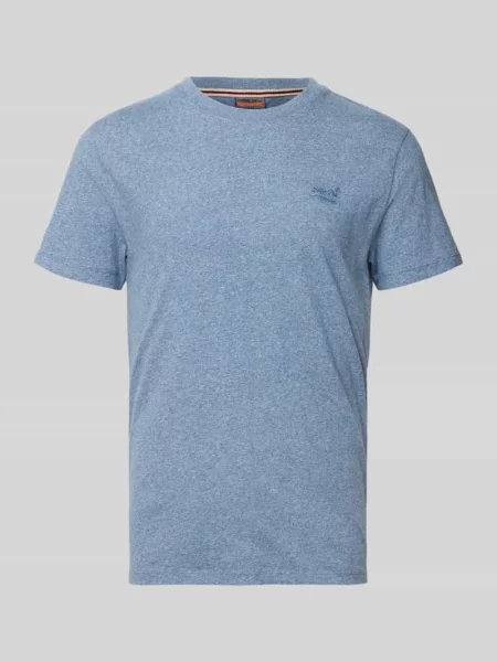 T-shirt z wyhaftowanym logo Superdry niebieska