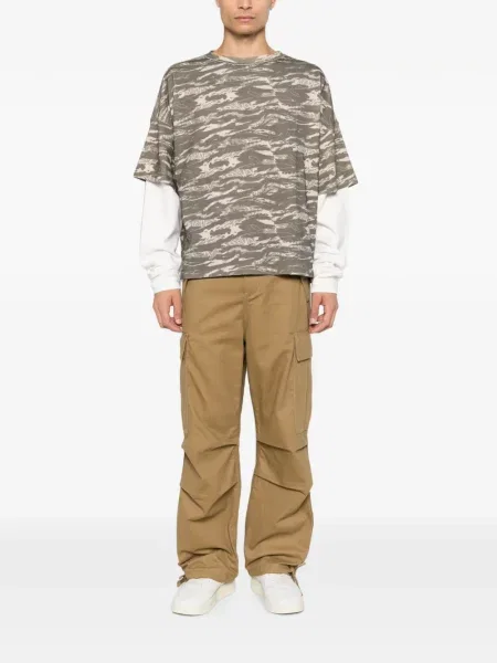 Tricou Rhude cu imagine cu model camuflaj verde