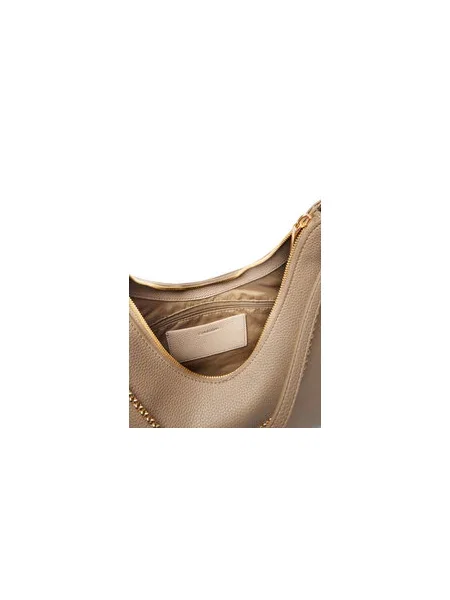 Calvin Klein Kabelka Emblem Hw Pebble Shoulder Bag Béžová hnedá