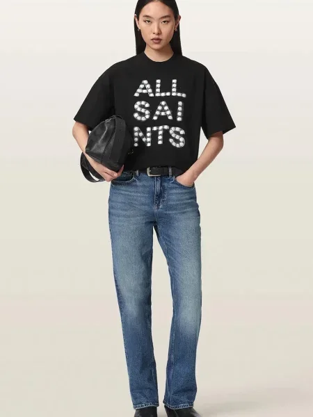 AllSaints футболка basic NEON ETTA TEE