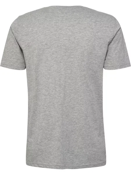 Hummel T-shirt krótki rękaw z dużym logo – GREY MELANGE szara