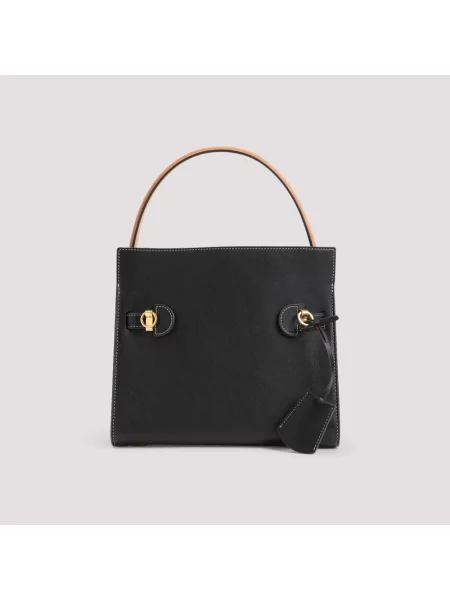 Torebka skórzana Tory Burch skórzana czarna