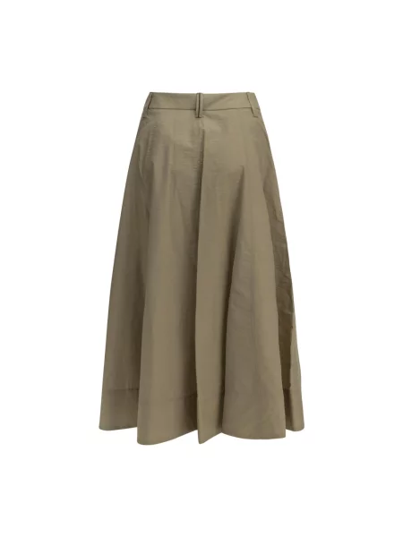 Spódnica midi Brunello Cucinelli beżowa