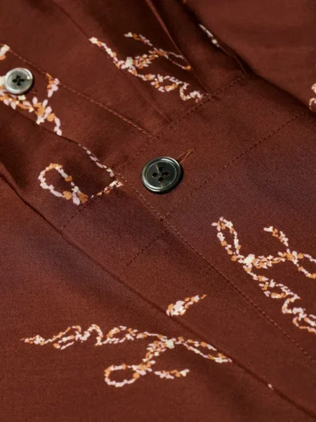 Cămașă Paul Smith cu imagine maro