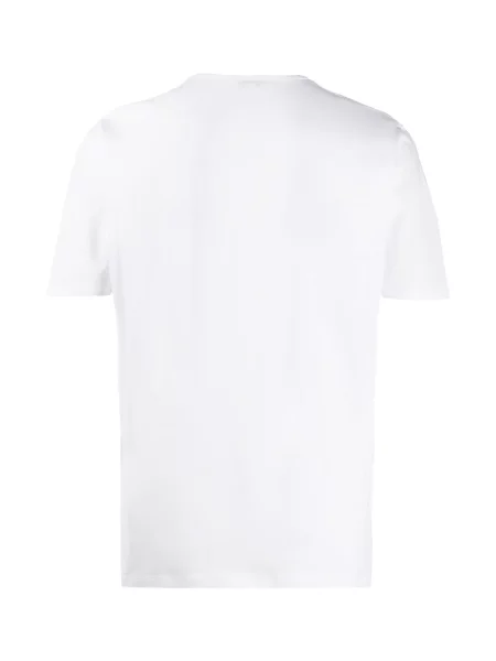 Tricou Sunspel cu decolteu în V alb