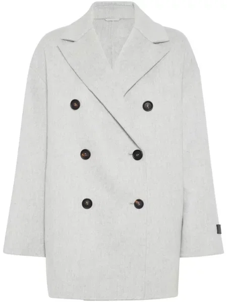 Palton Brunello Cucinelli din cașmir gri