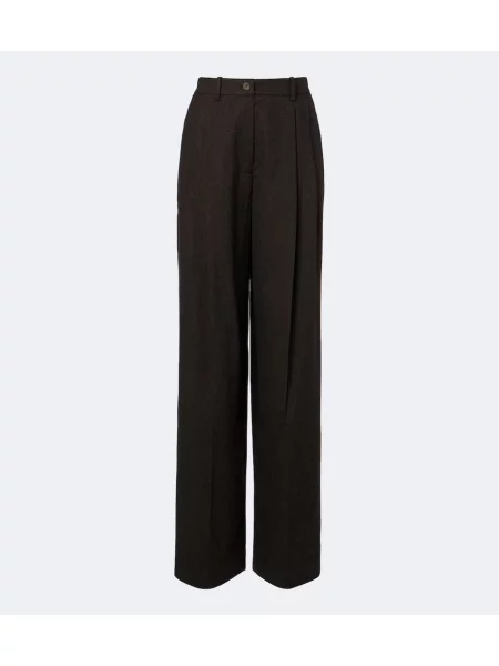 Pantaloni Ralph Lauren Collection de lână maro
