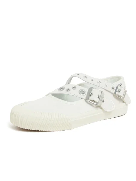 VANS Baleríny s řemínky bílá