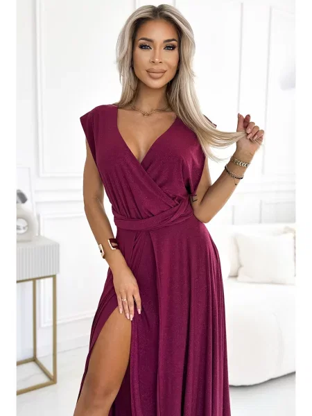 Elegantné dlhé maxi šaty Numoco čierna