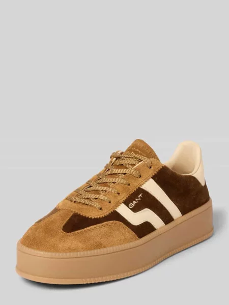 Sneakersy ze skóry bydlęcej model Cuzamani' Gant brązowe