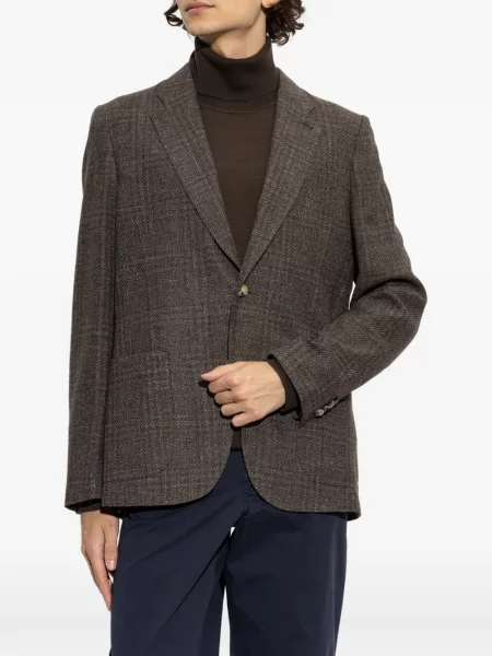 Marynarka Paul Smith wełniana w kratę brązowa